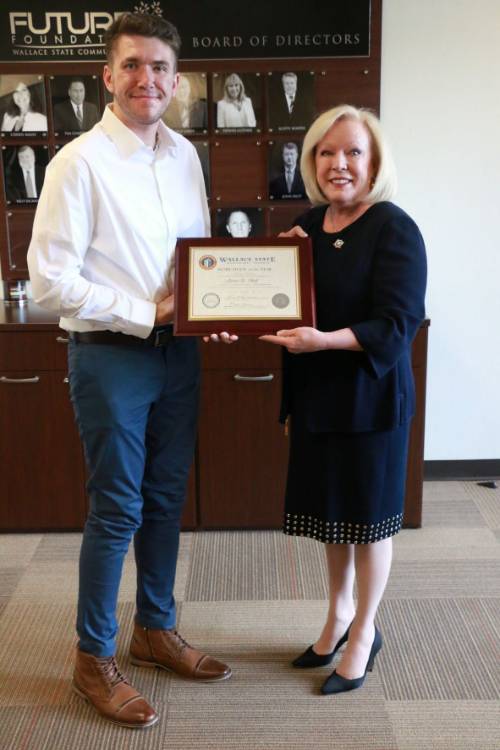 Justin Self, left, and Dr. Vicki Karolewics 